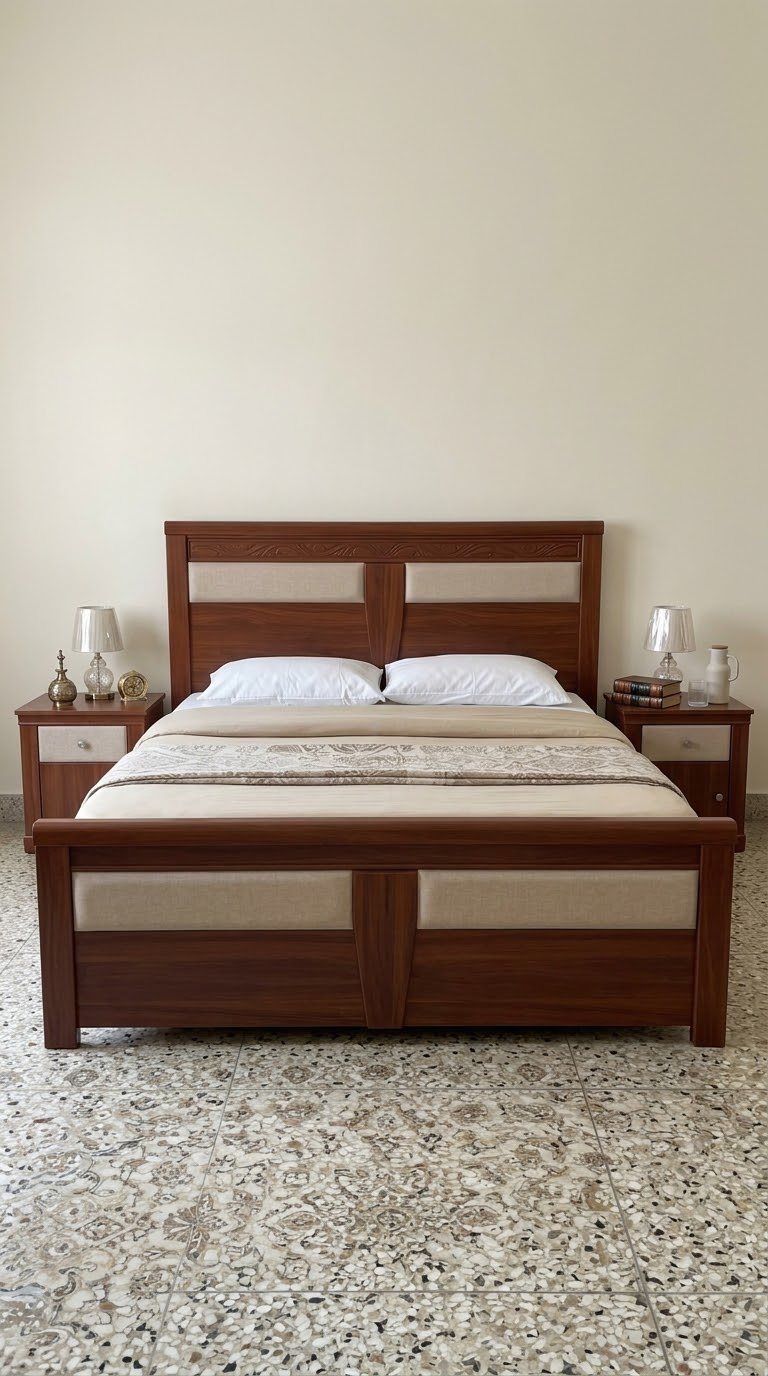 Bed with sidetables and dressing photo 2