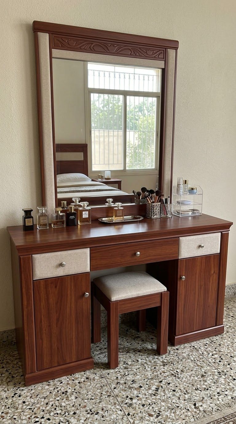 Bed with sidetables and dressing photo 3