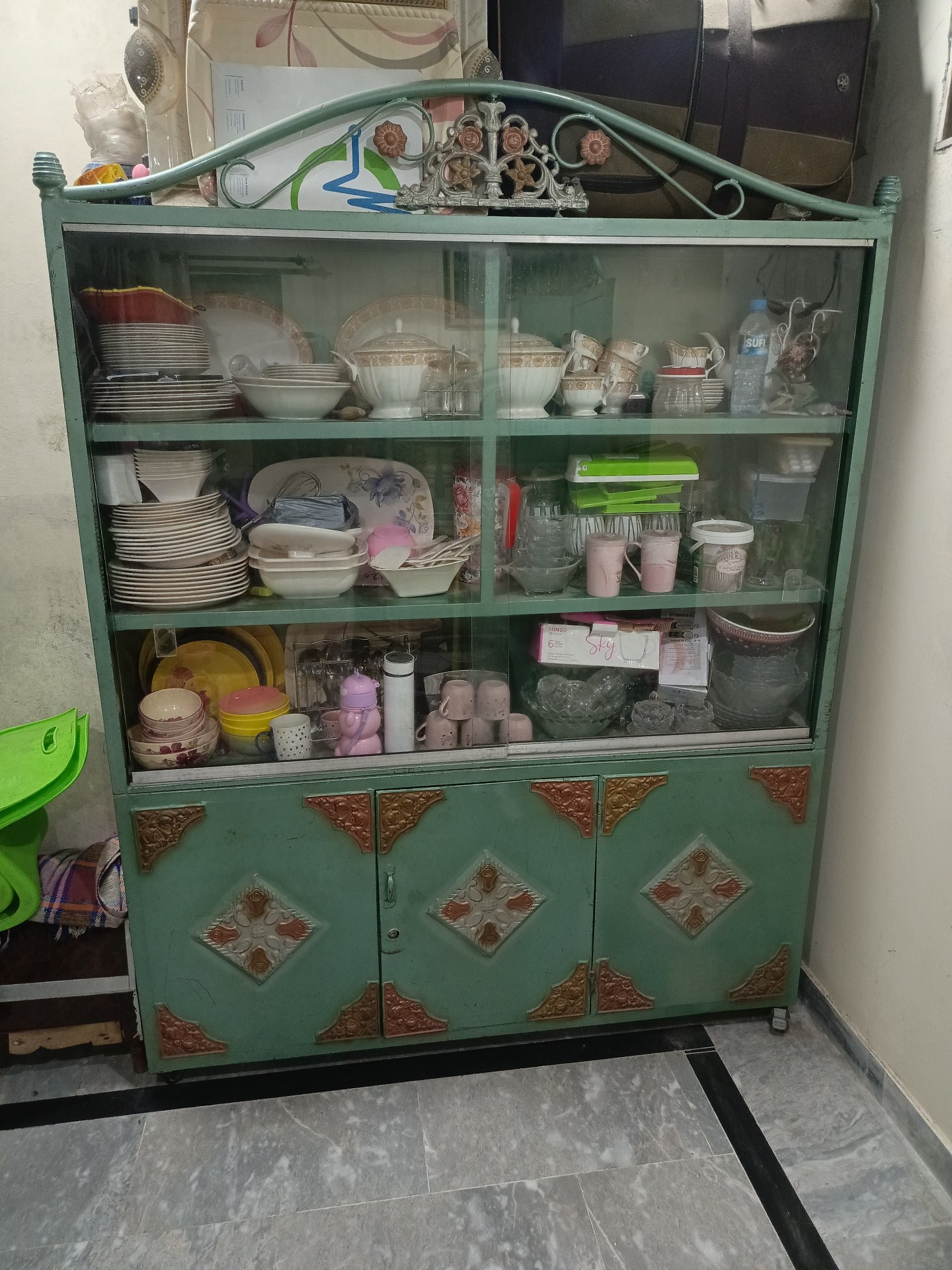 Large Iron Showcase with Glass Doors | Metal Showcase | Lahore