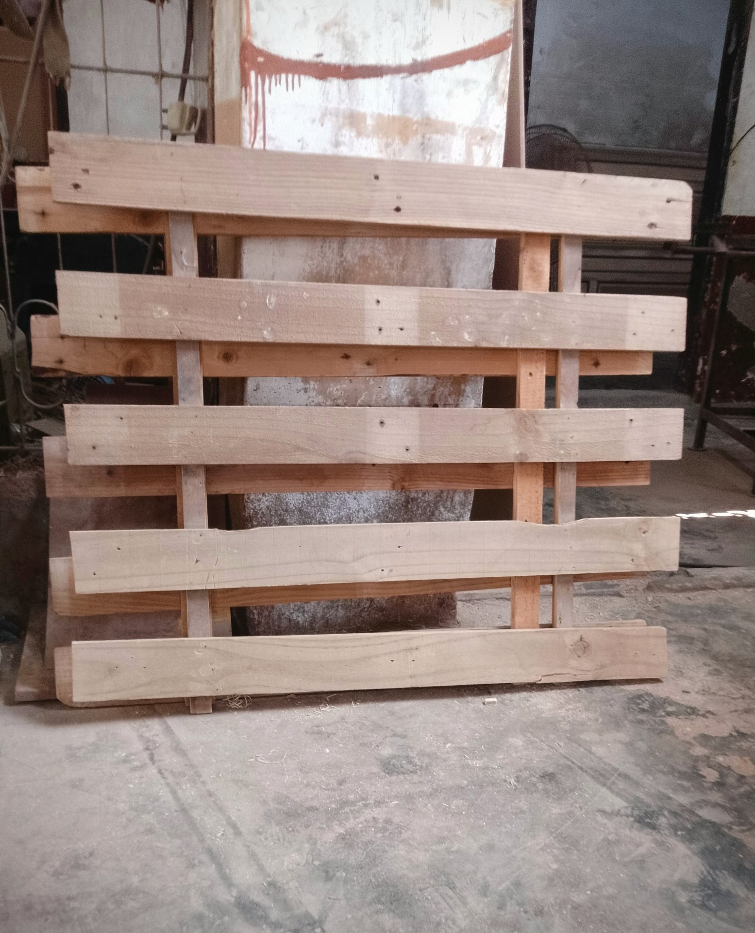 Single Bed 3.5 x 6 ft - Blue & White - MDF Laminated with Wooden Slats - Karachi photo 5